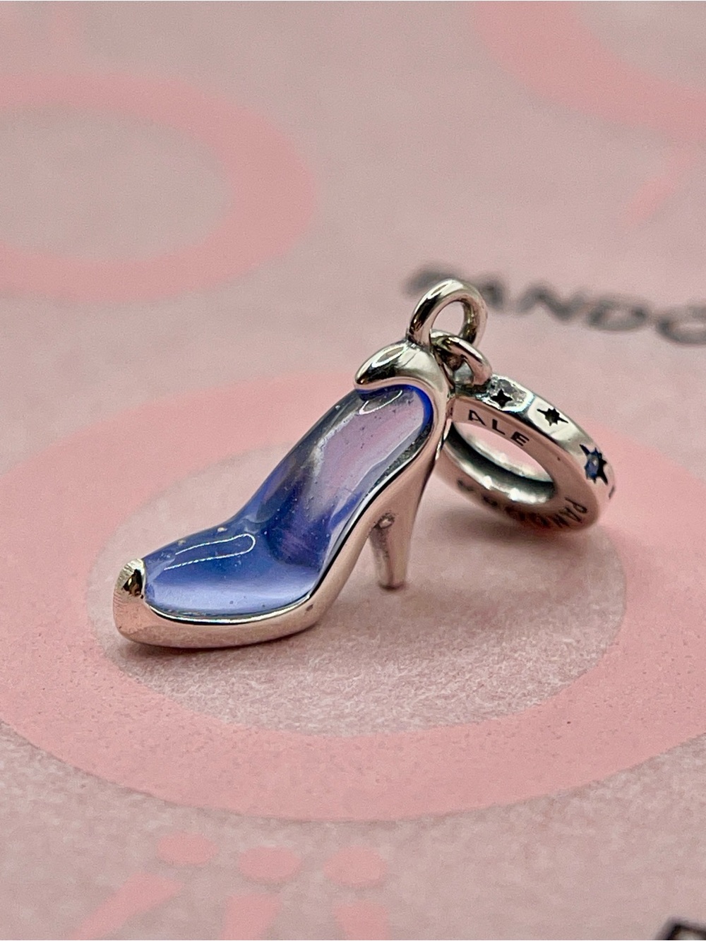 Pandora Disney Cinderella Glass Slipper Silver Dangle Charm